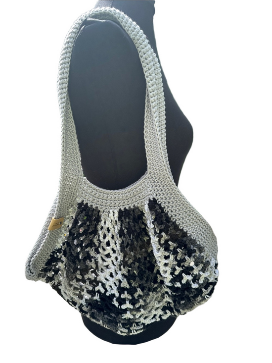 Jazzy’s Gens Handbags - Handmade Crochet Market Bag Shoulder Bag Crochet Handbag - 100% Cotton